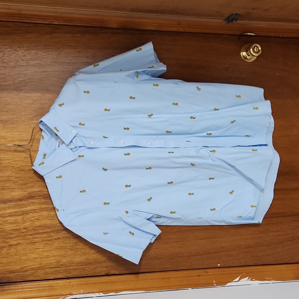 Men's L Old Navy Pineapple Button Down